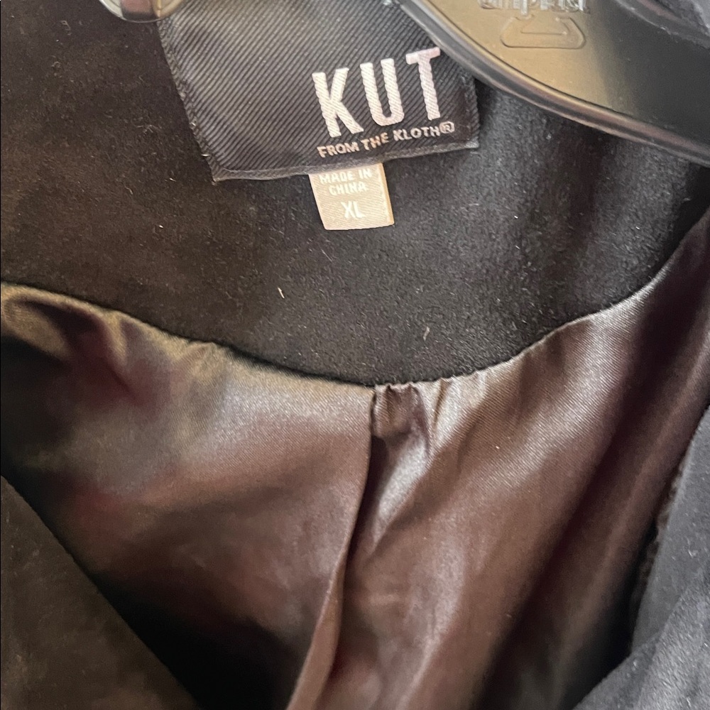 Black faux suede Kut Moto Jacket - Picture 3 of 5